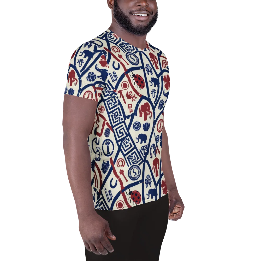 Heritage Menagerie on Men's Athletic T-Shirt — Right