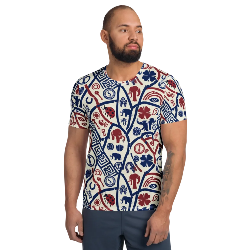 Heritage Menagerie on Men's Athletic T-Shirt — Front