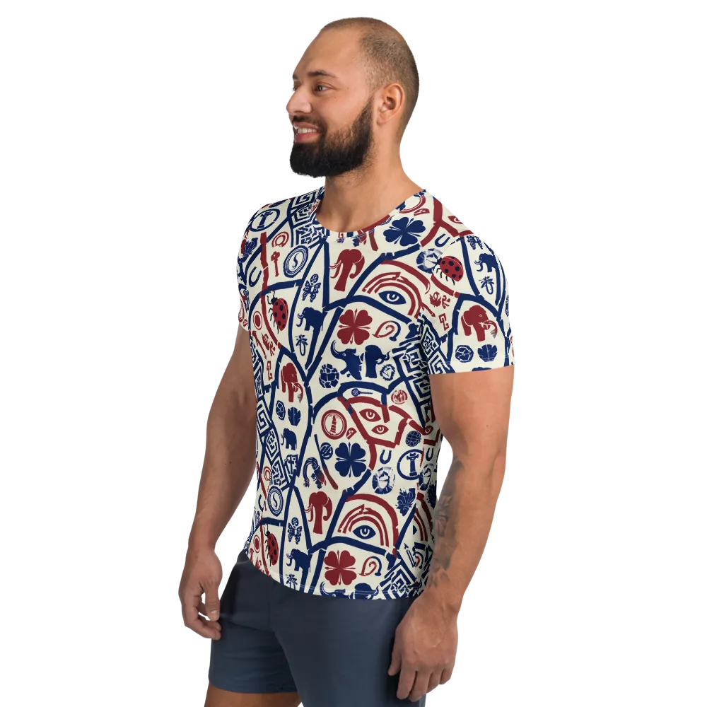 Heritage Menagerie on Men's Athletic T-Shirt — Left