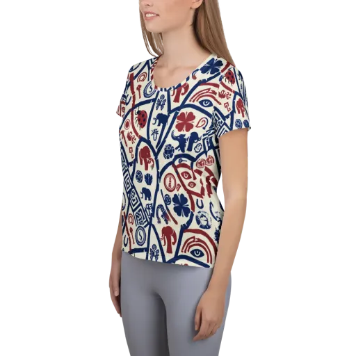 Heritage Menagerie on a Women's Athletic T-Shirt
