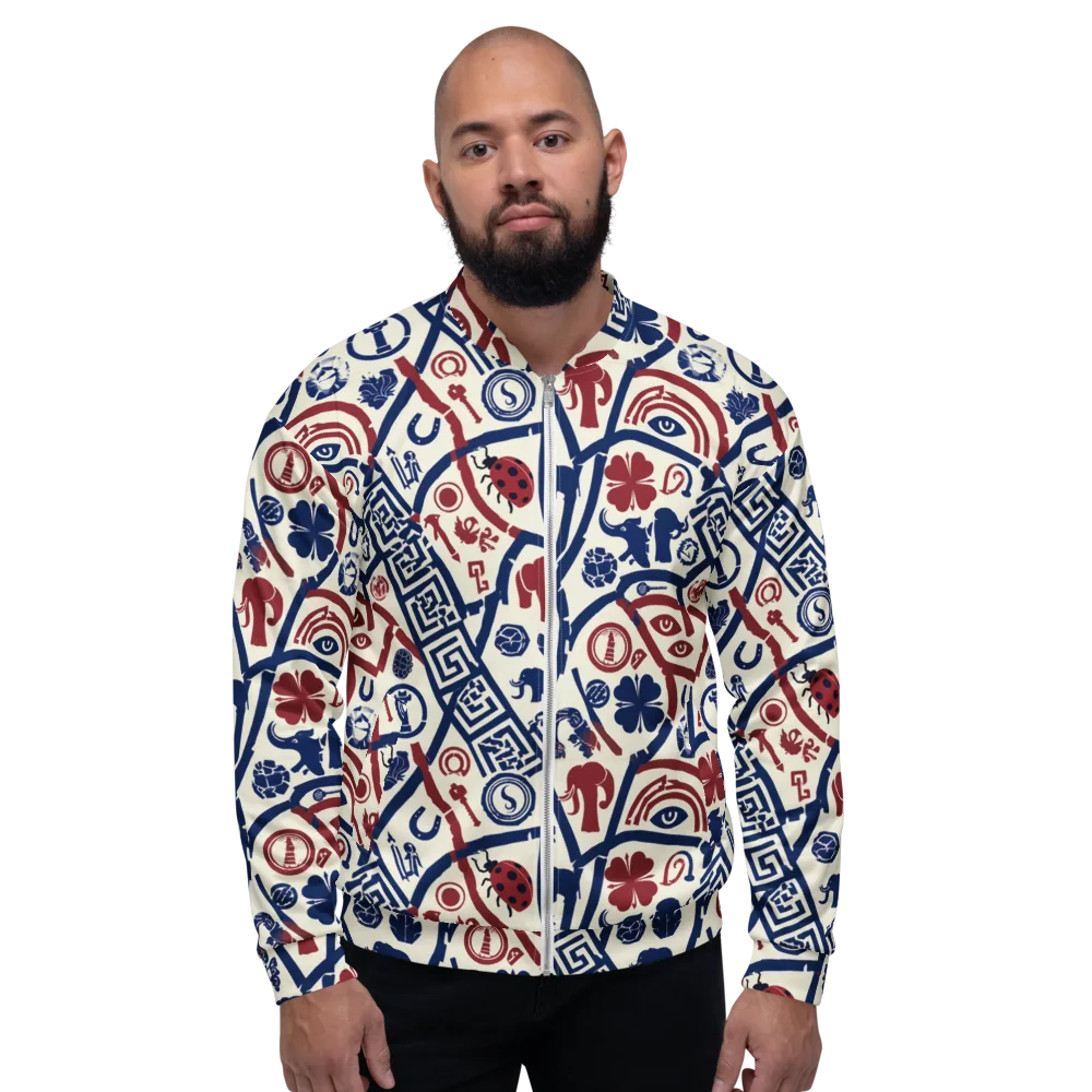 Heritage Menagerie on Bomber Jacket — Front