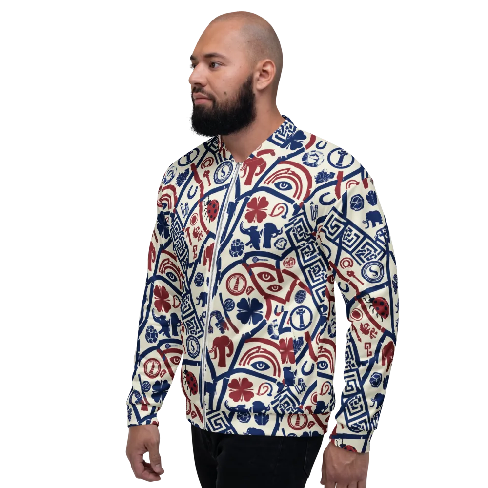 Heritage Menagerie on Bomber Jacket — Left