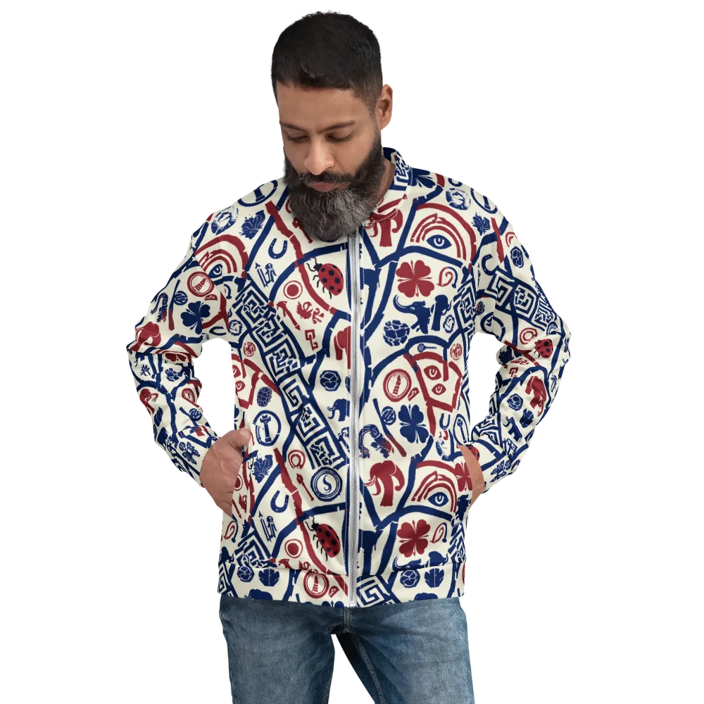 Heritage Menagerie on Bomber Jacket — Front
