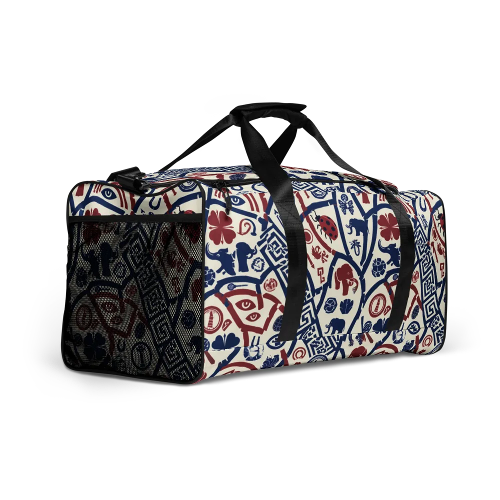Heritage Menagerie on Duffle Bag — Right Front