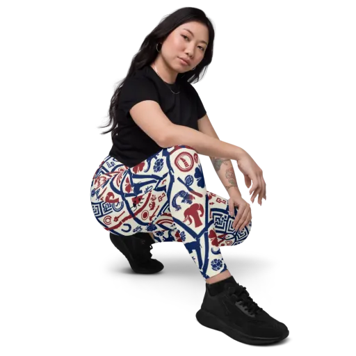 Heritage Menagerie on a Leggings with Pockets