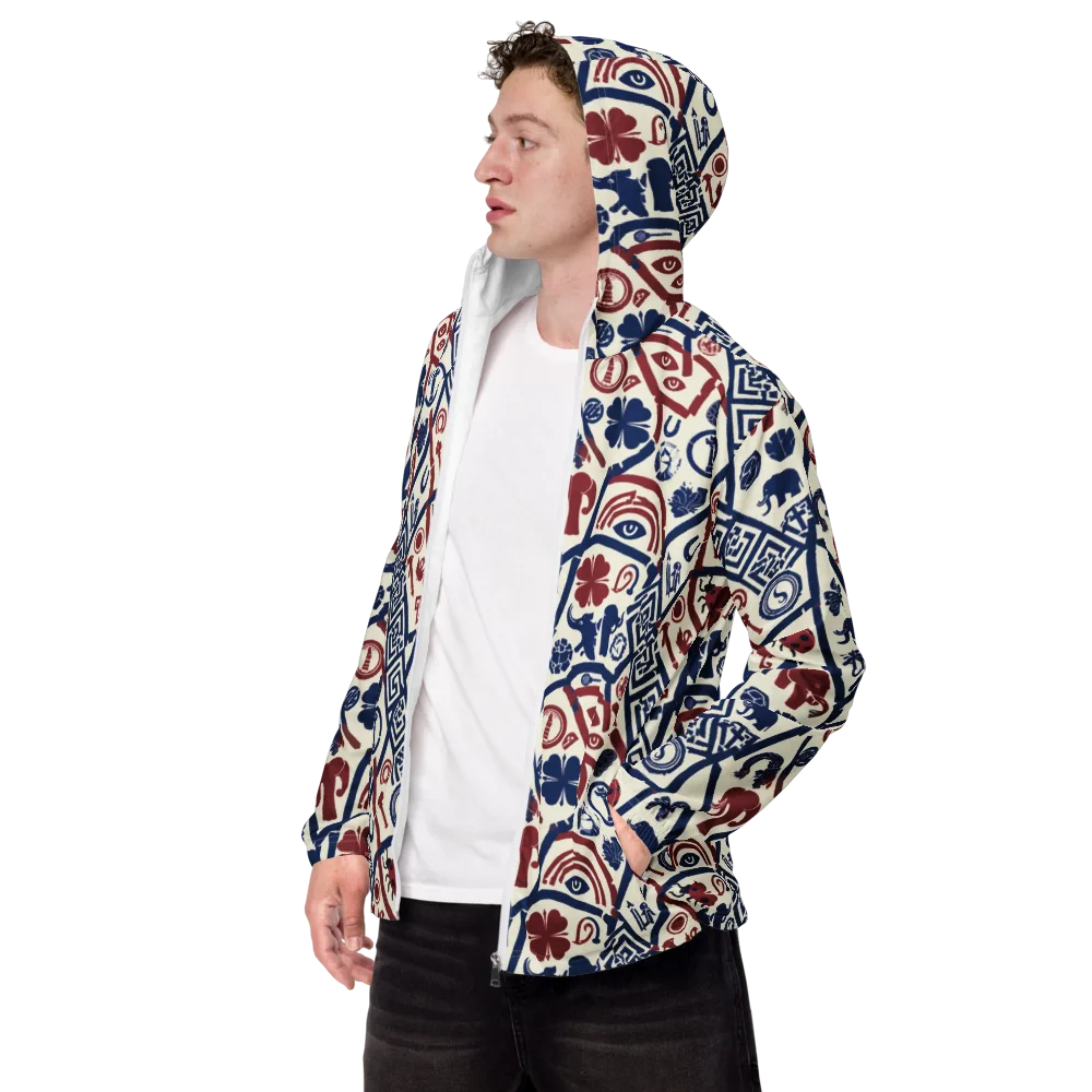 Heritage Menagerie on Men's Windbreaker — Left Front