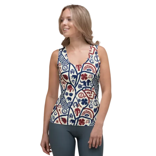 Heritage Menagerie on a Women's Tank Top