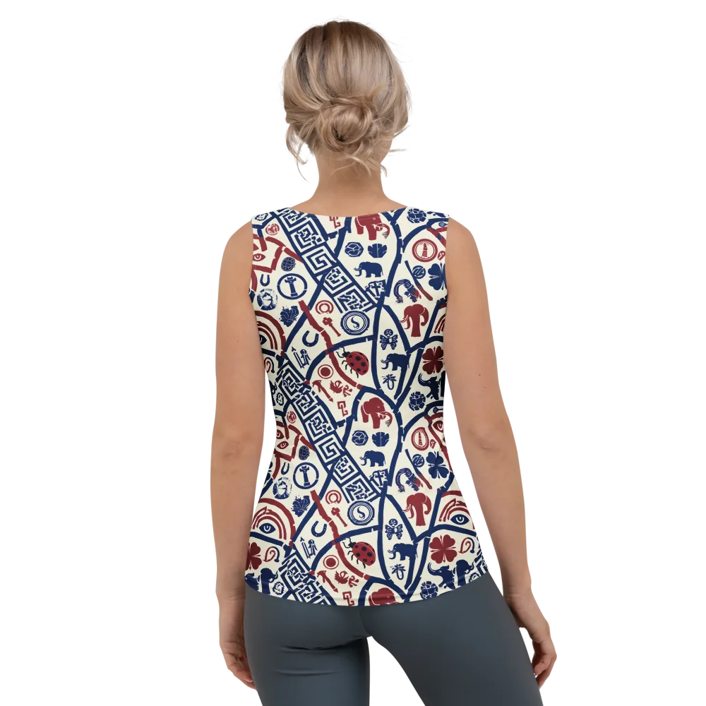 Heritage Menagerie on Women's Tank Top — Back