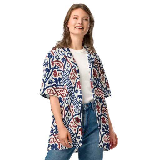 Heritage Menagerie on a Button Shirt