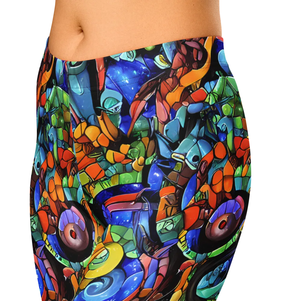 Cascade Muralista on Capri Leggings — Zoomed-in
