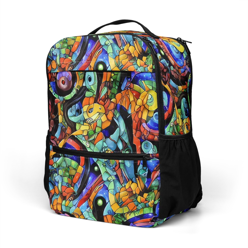 Cascade Muralista on Utility Backpack — Left Front