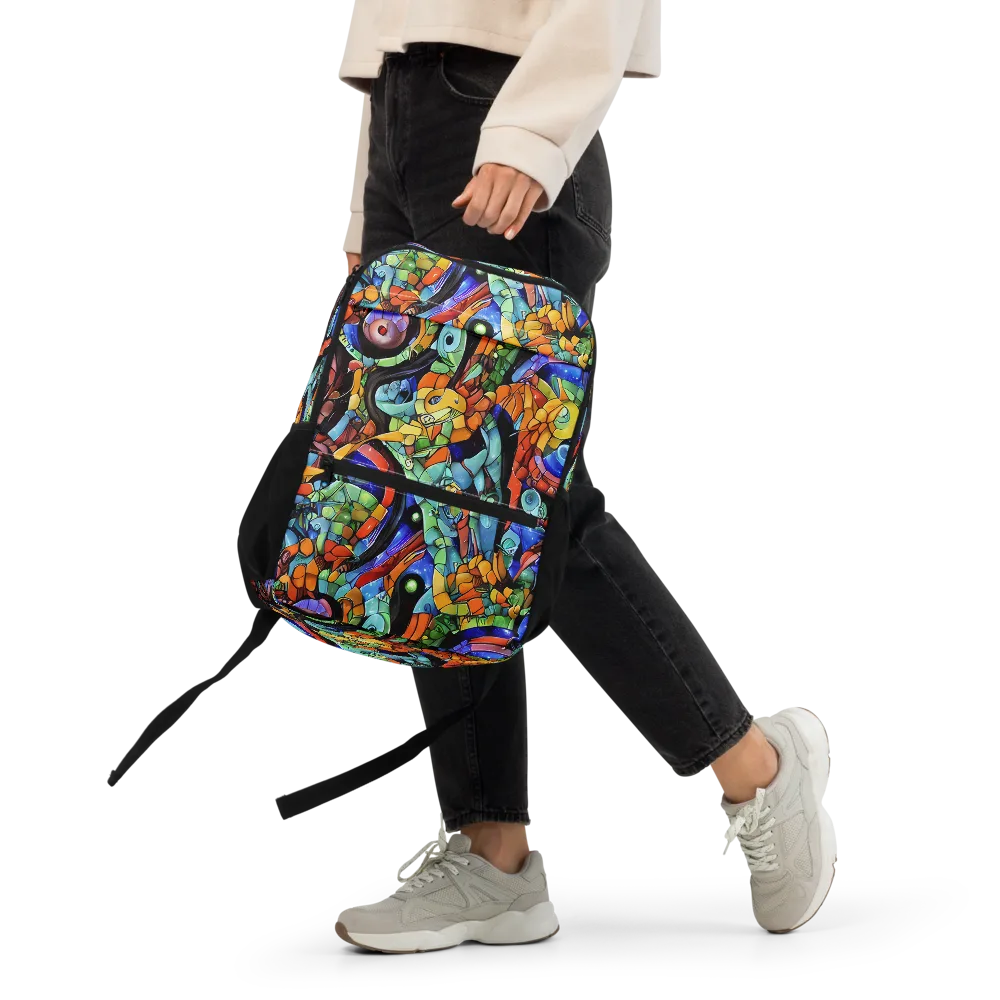 Cascade Muralista on Utility Backpack — Front