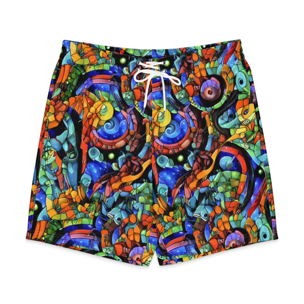 Cascade Muralista on Men's Board Shorts — Front