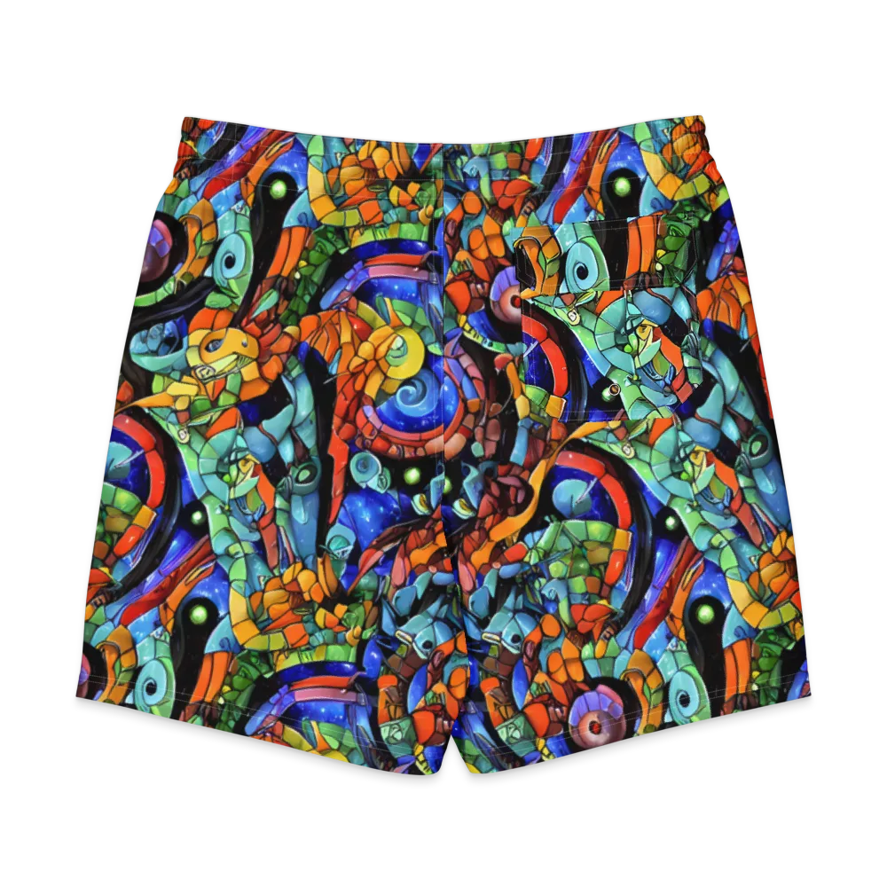 Cascade Muralista on Men's Board Shorts — Back