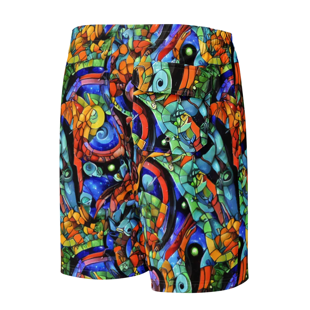 Cascade Muralista on Men's Board Shorts — Back