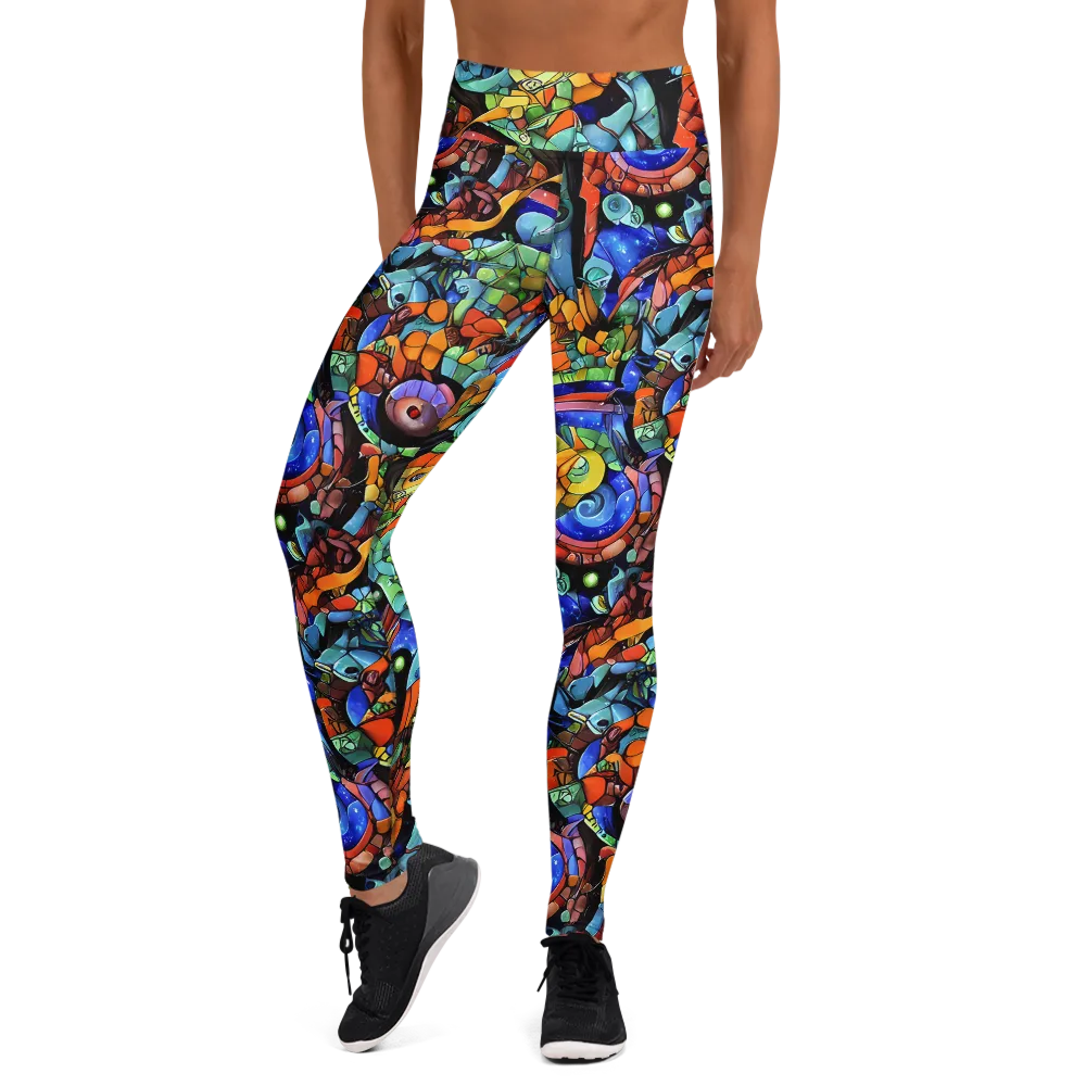 Cascade Muralista on Yoga Leggings — Front