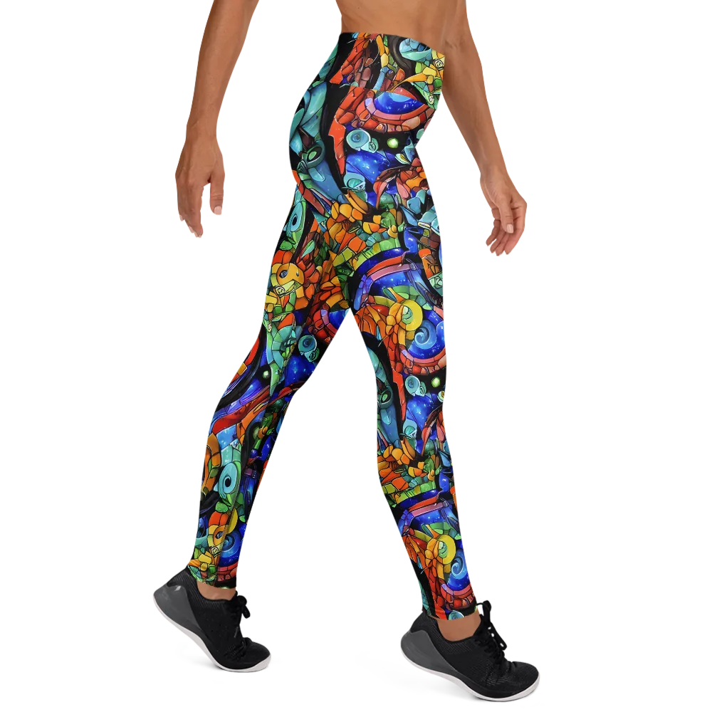 Cascade Muralista on Yoga Leggings — Right