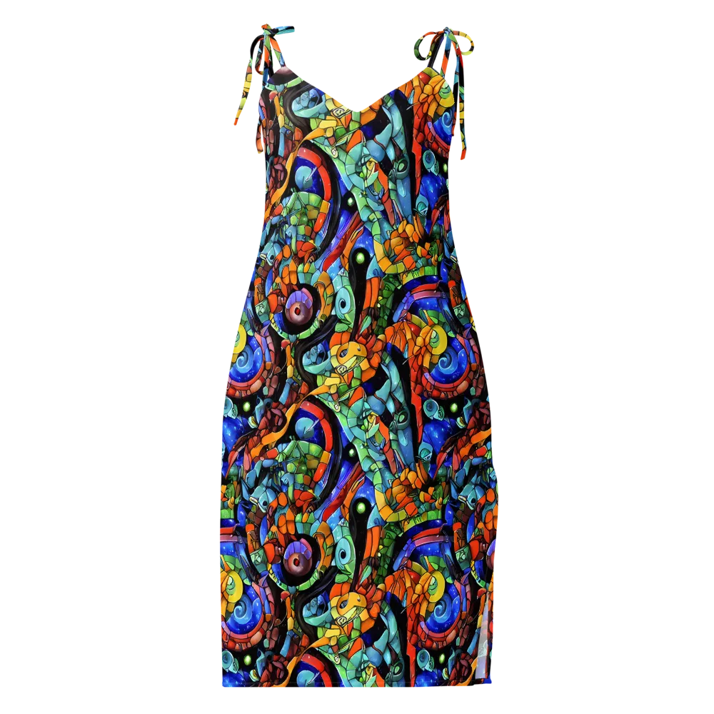 Cascade Muralista on Slip Dress — Front