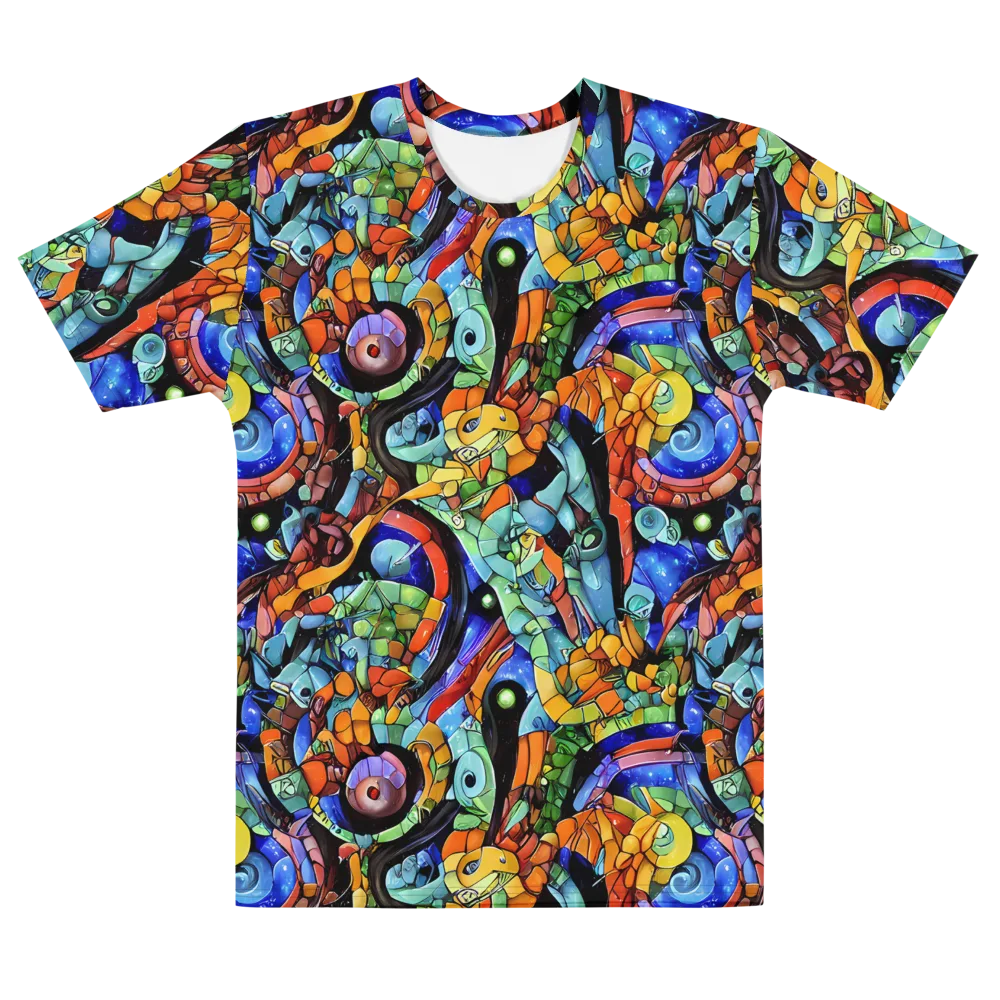 Cascade Muralista on Men's Cotton Crew Neck T-Shirt — Front