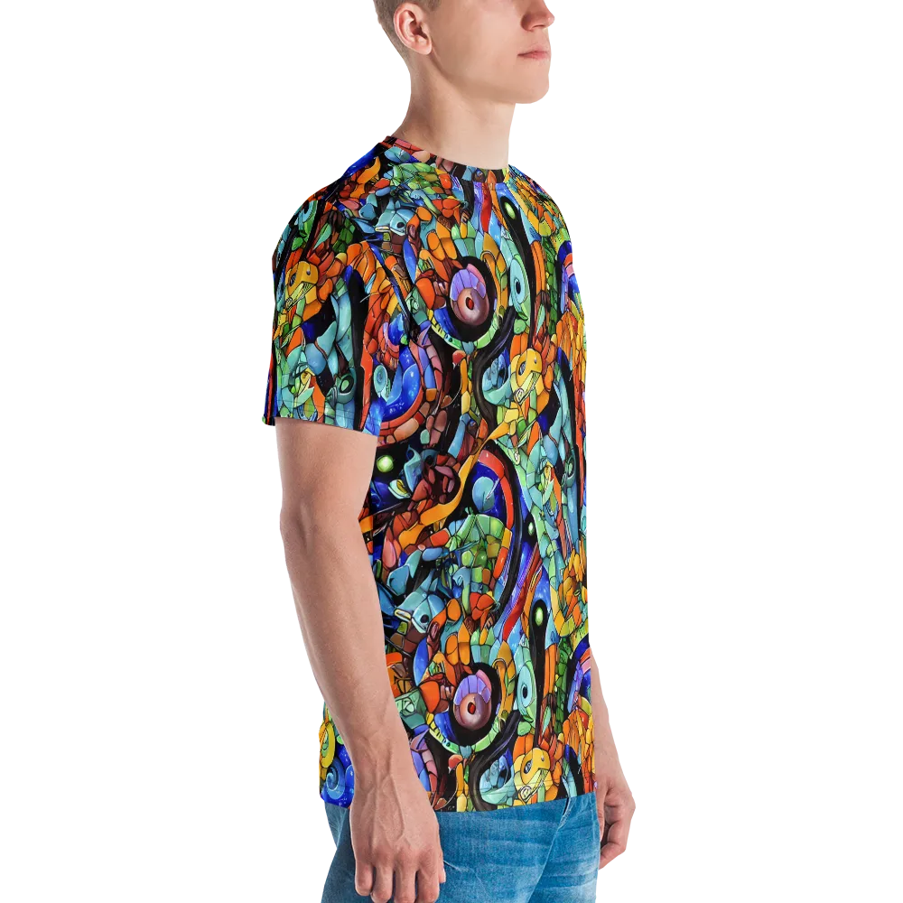 Cascade Muralista on Men's Crew Neck T-Shirt — Right