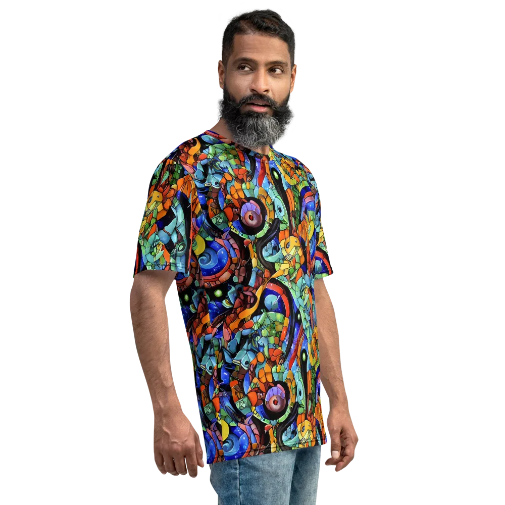 Cascade Muralista on Men's Crew Neck T-Shirt — Right