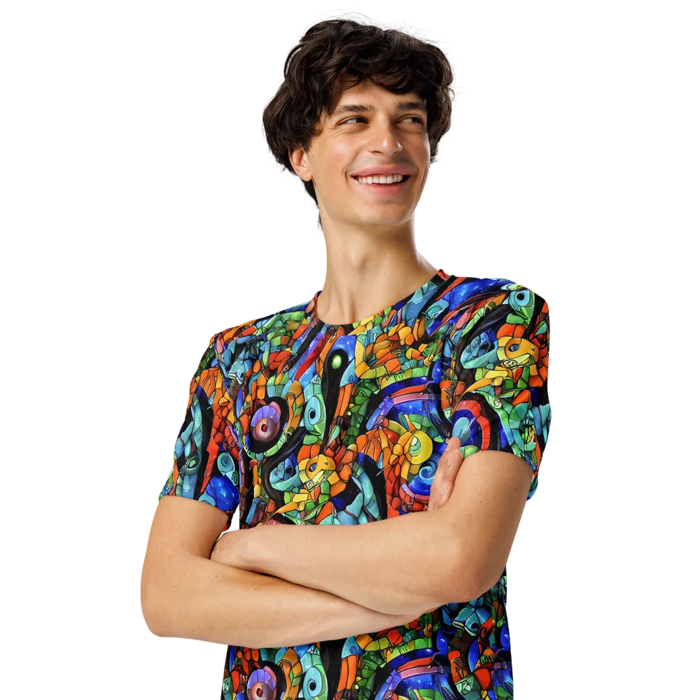 Cascade Muralista on Men's Crew Neck T-Shirt — Left Front