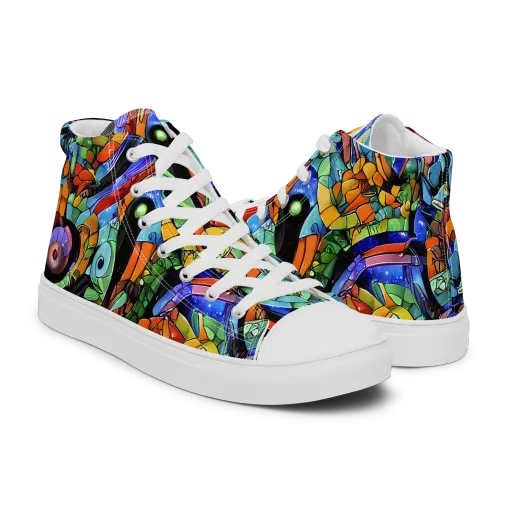 Cascade Muralista on a Men's High Top Canvas Shoes