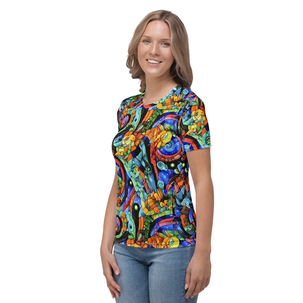 Cascade Muralista on Women's Crew Neck T-Shirt — Left