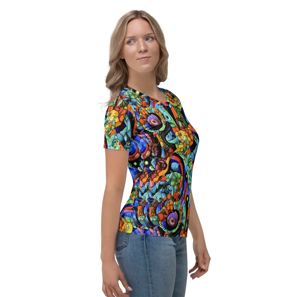 Cascade Muralista on Women's Crew Neck T-Shirt — Right