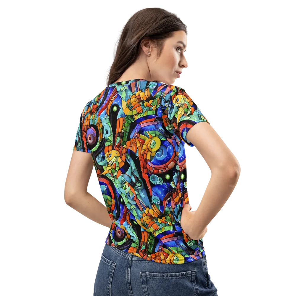 Cascade Muralista on Women's Crew Neck T-Shirt — Back