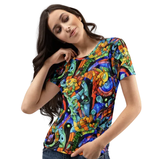 Cascade Muralista on a Women's Crew Neck T-Shirt