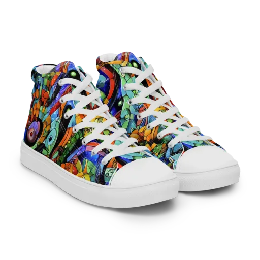 Cascade Muralista on a Women's High Top Canvas Shoes