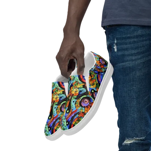 Cascade Muralista on a Men's Slip-On Canvas Shoes