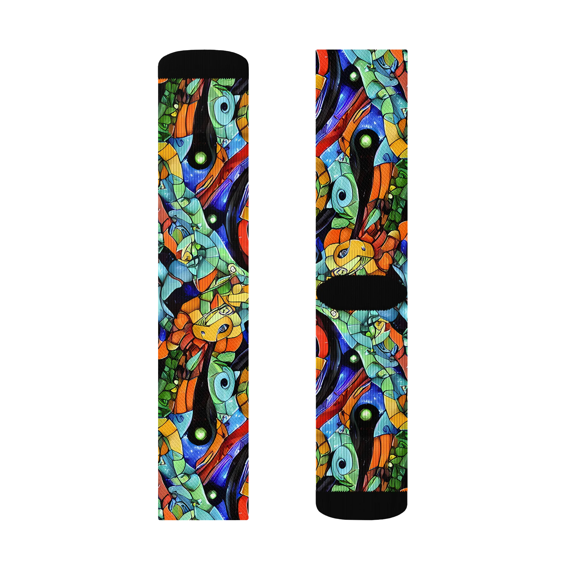 Cascade Muralista on Socks — Left Sock