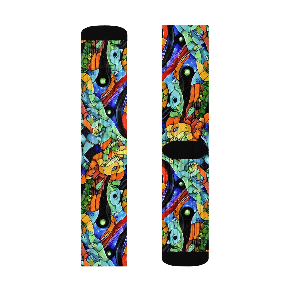 Cascade Muralista on Socks — Right Sock
