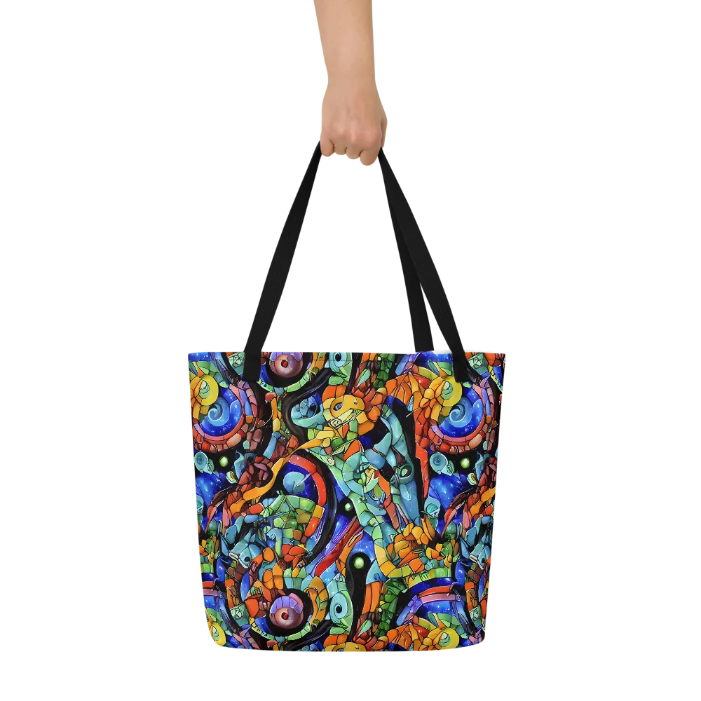 Cascade Muralista on Large Tote Bag W/ Pocket — Front