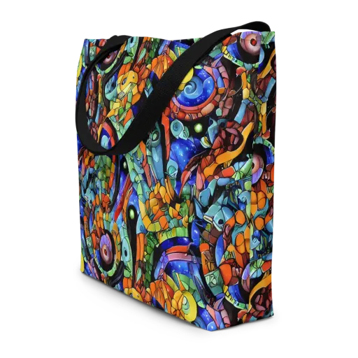 Cascade Muralista on a Large Tote Bag W/ Pocket