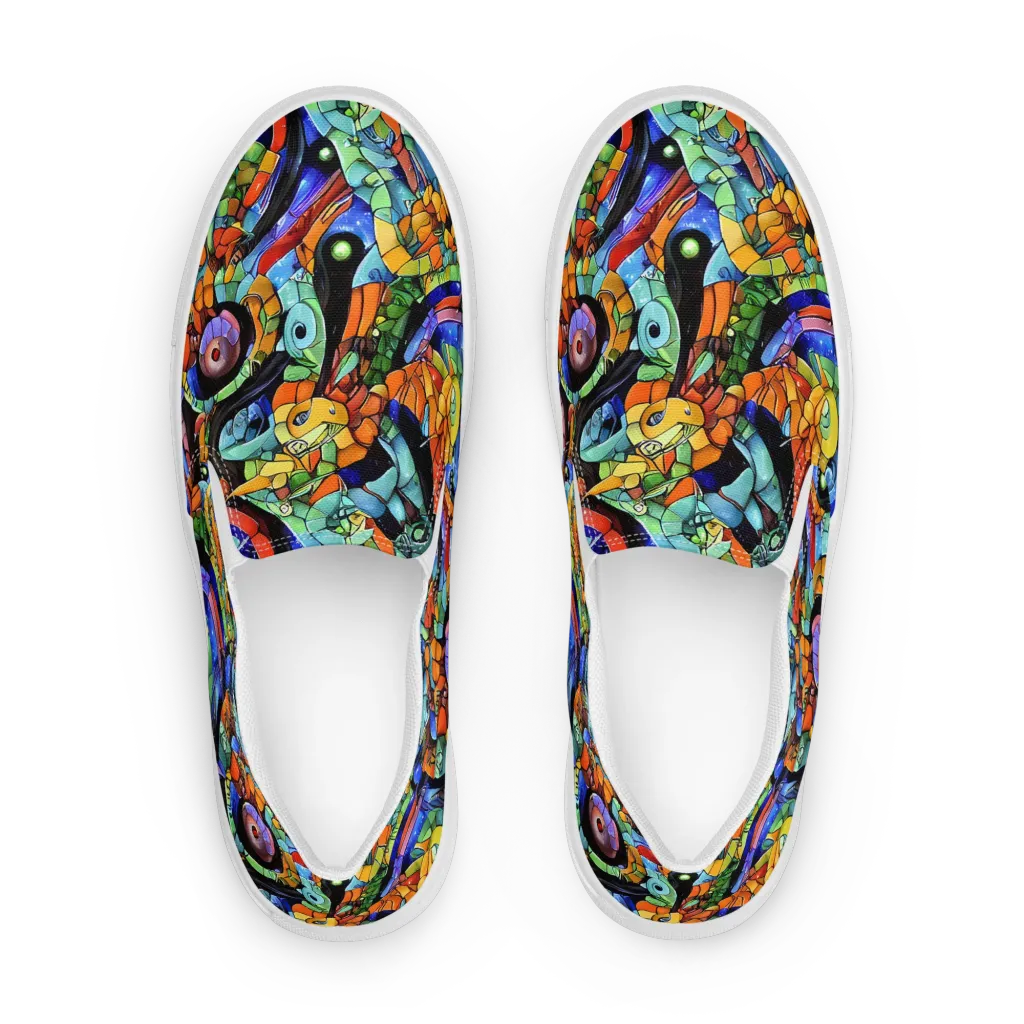 Cascade Muralista on Women's Slip-On Canvas Shoes — Front