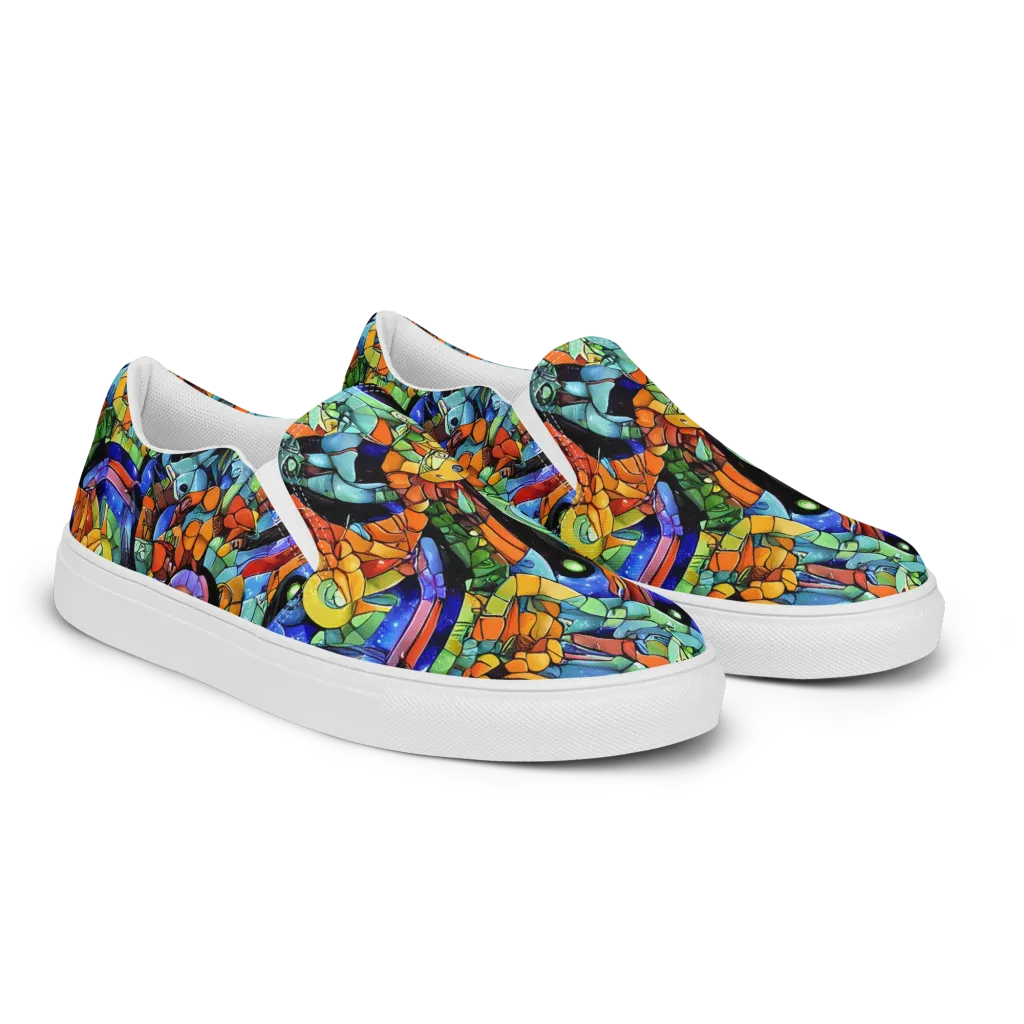Cascade Muralista on Women's Slip-On Canvas Shoes — Right Front