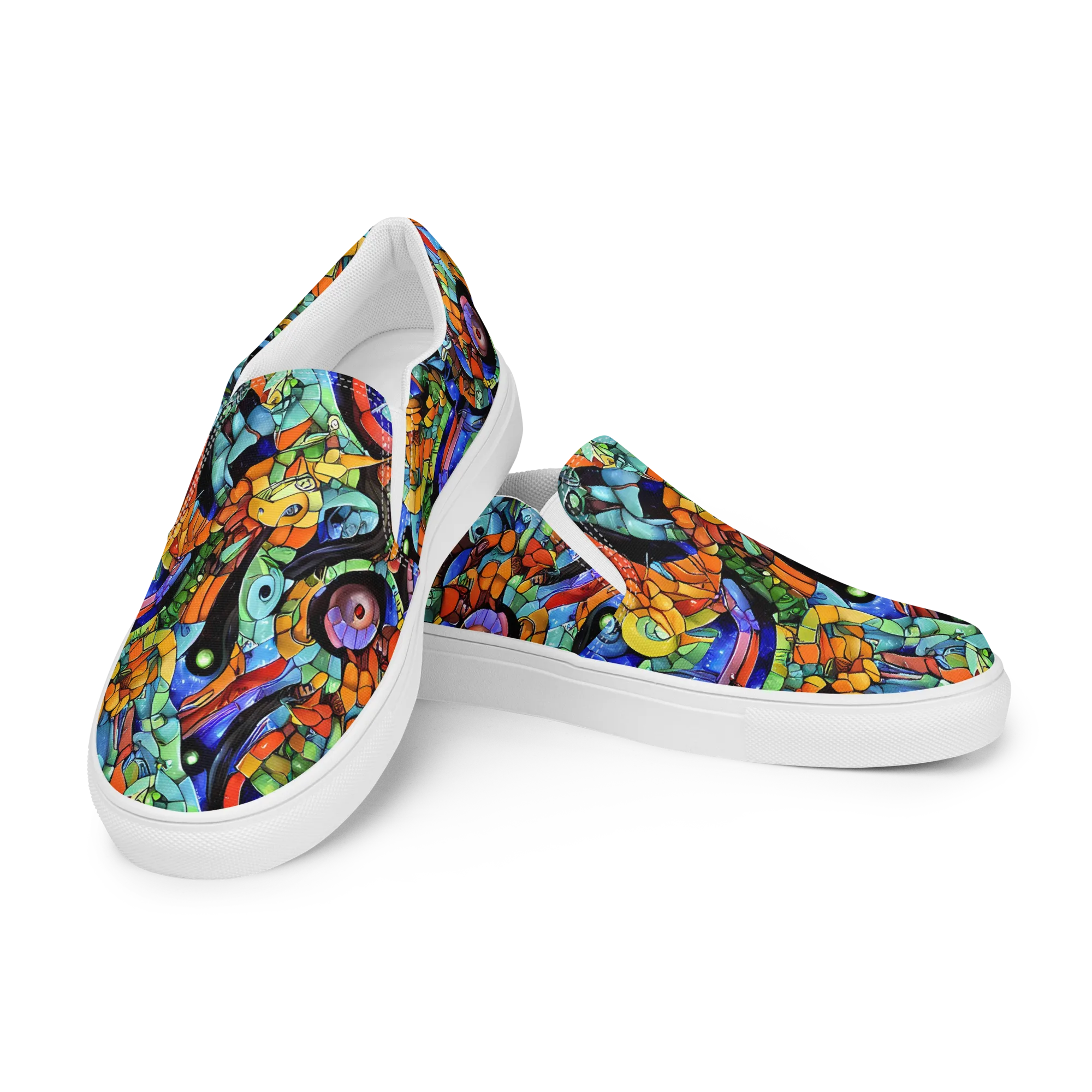 Cascade Muralista on Women's Slip-On Canvas Shoes — Left Front