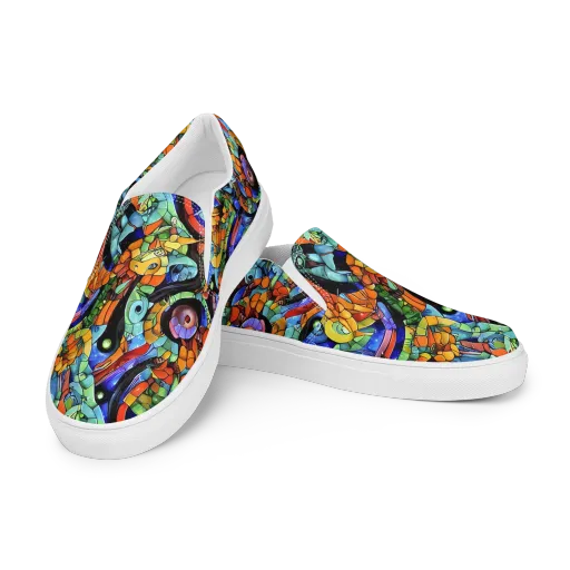 Cascade Muralista on a Women's Slip-On Canvas Shoes