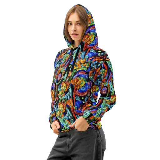 Cascade Muralista on a Cotton Hoodie