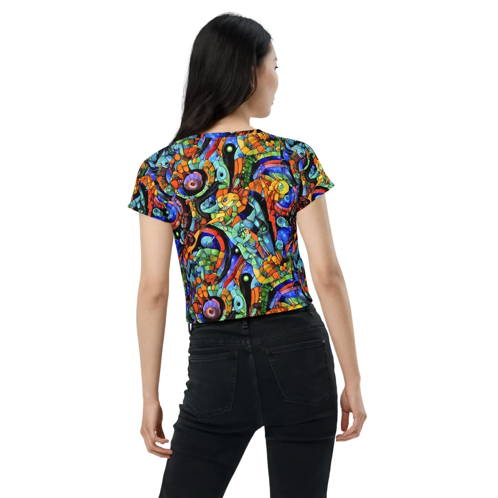 Cascade Muralista on Crop Tee — Back