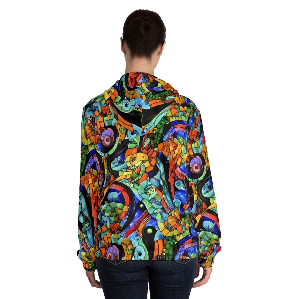 Cascade Muralista on Women's Full-Zip Hoodie — Back On Person