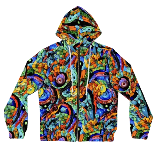 Cascade Muralista on a Women's Full-Zip Hoodie