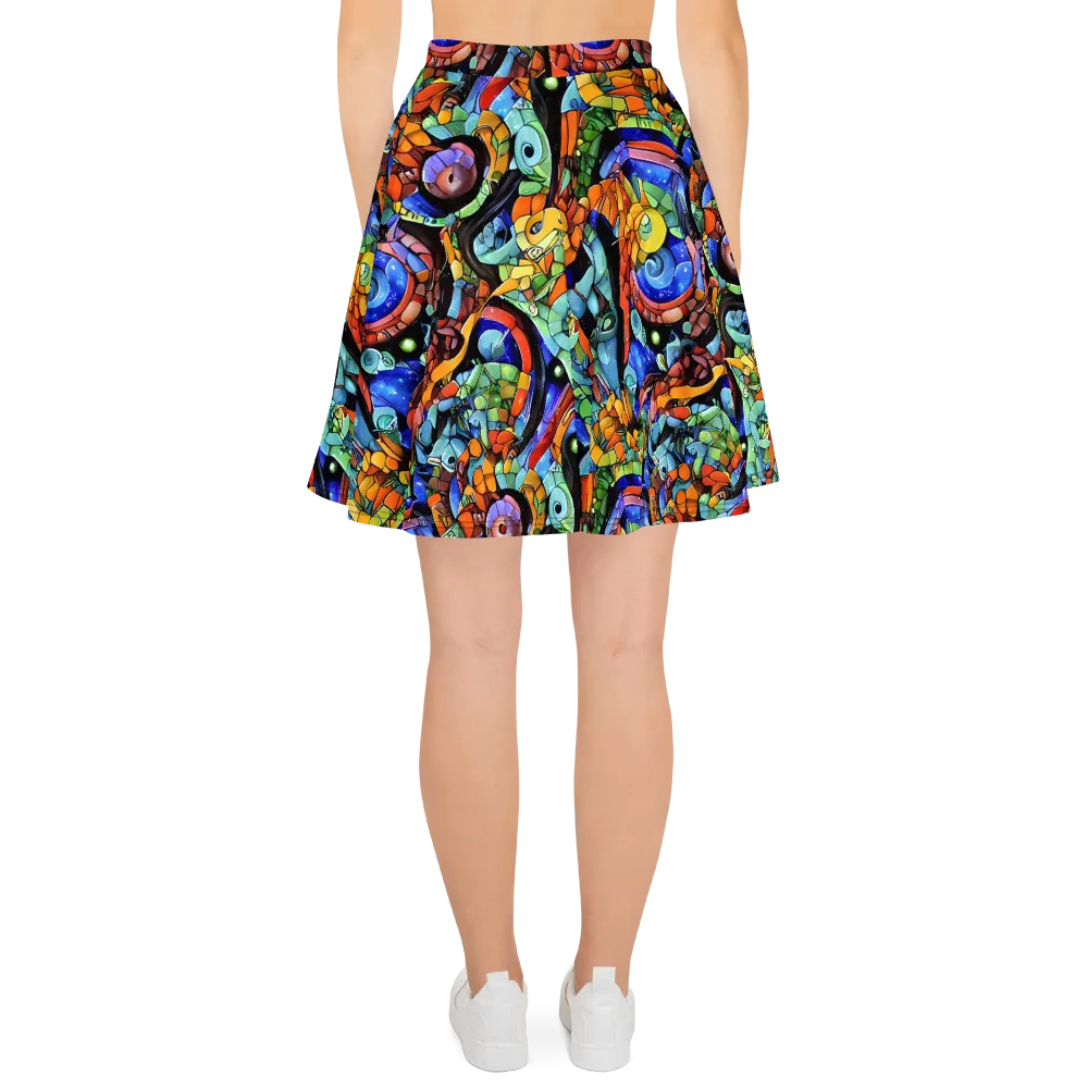 Cascade Muralista on Skater Skirt — Back