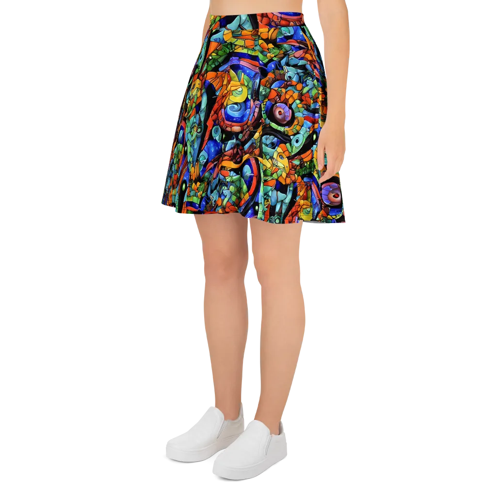 Cascade Muralista on Skater Skirt — Left