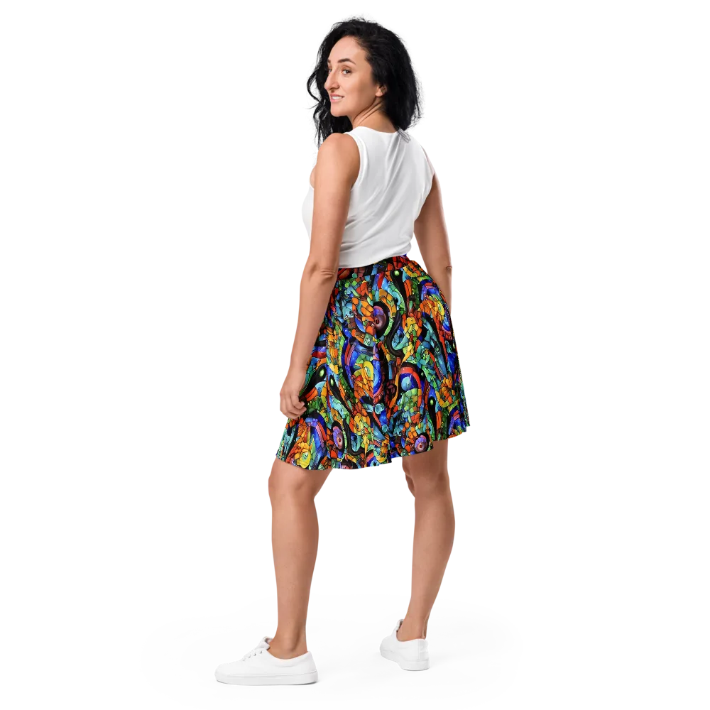 Cascade Muralista on Skater Skirt — Back
