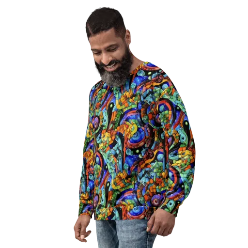 Cascade Muralista on a Sweatshirt
