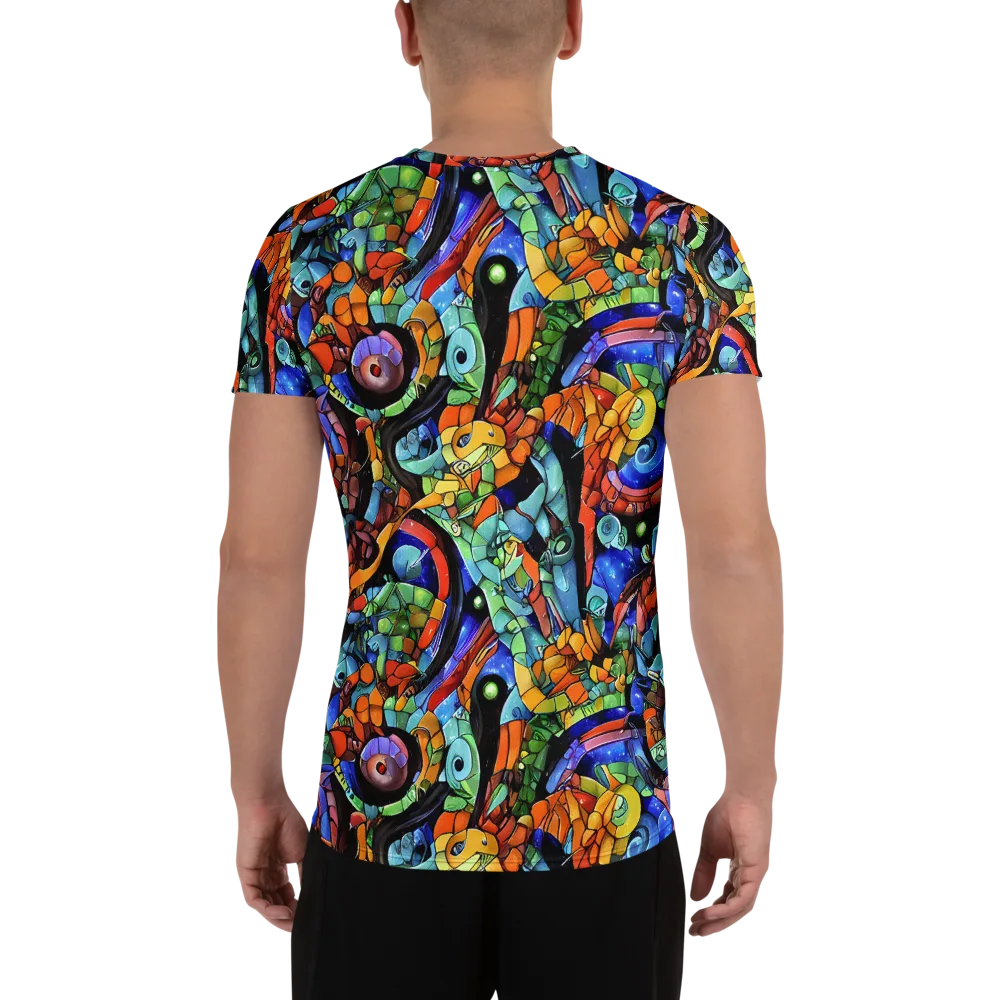 Cascade Muralista on Men's Athletic T-Shirt — Back